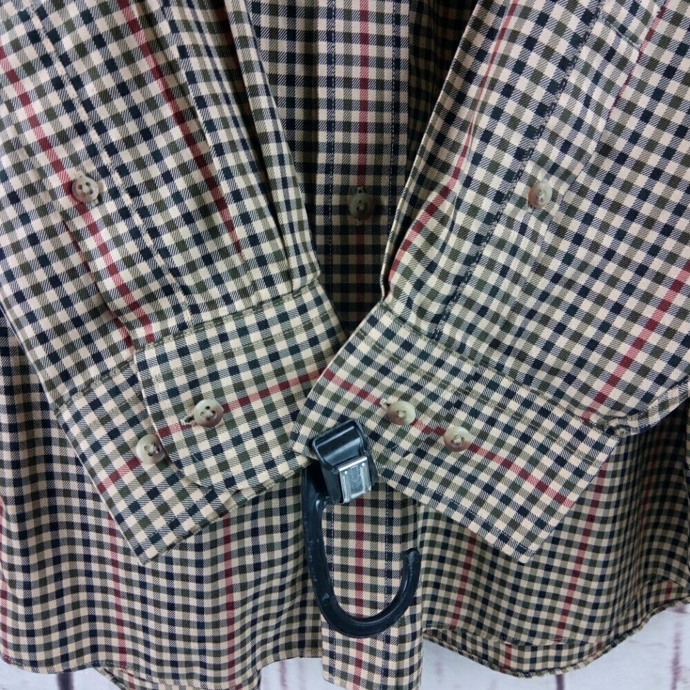 Jos A Bank Traveler's Collection Multicolor Check Men's Long Sleeve Shirt Size L - Picture 6 of 13